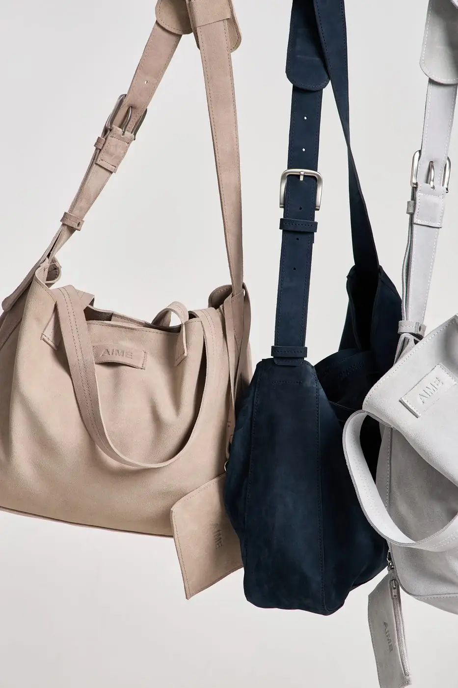 AIME The Everything Tote in suede, five colours